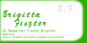 brigitta fiszter business card